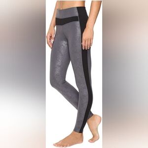 EUC MANDUKA Surihaku Ankle Yoga Leggings in Metallic Gunmetal S